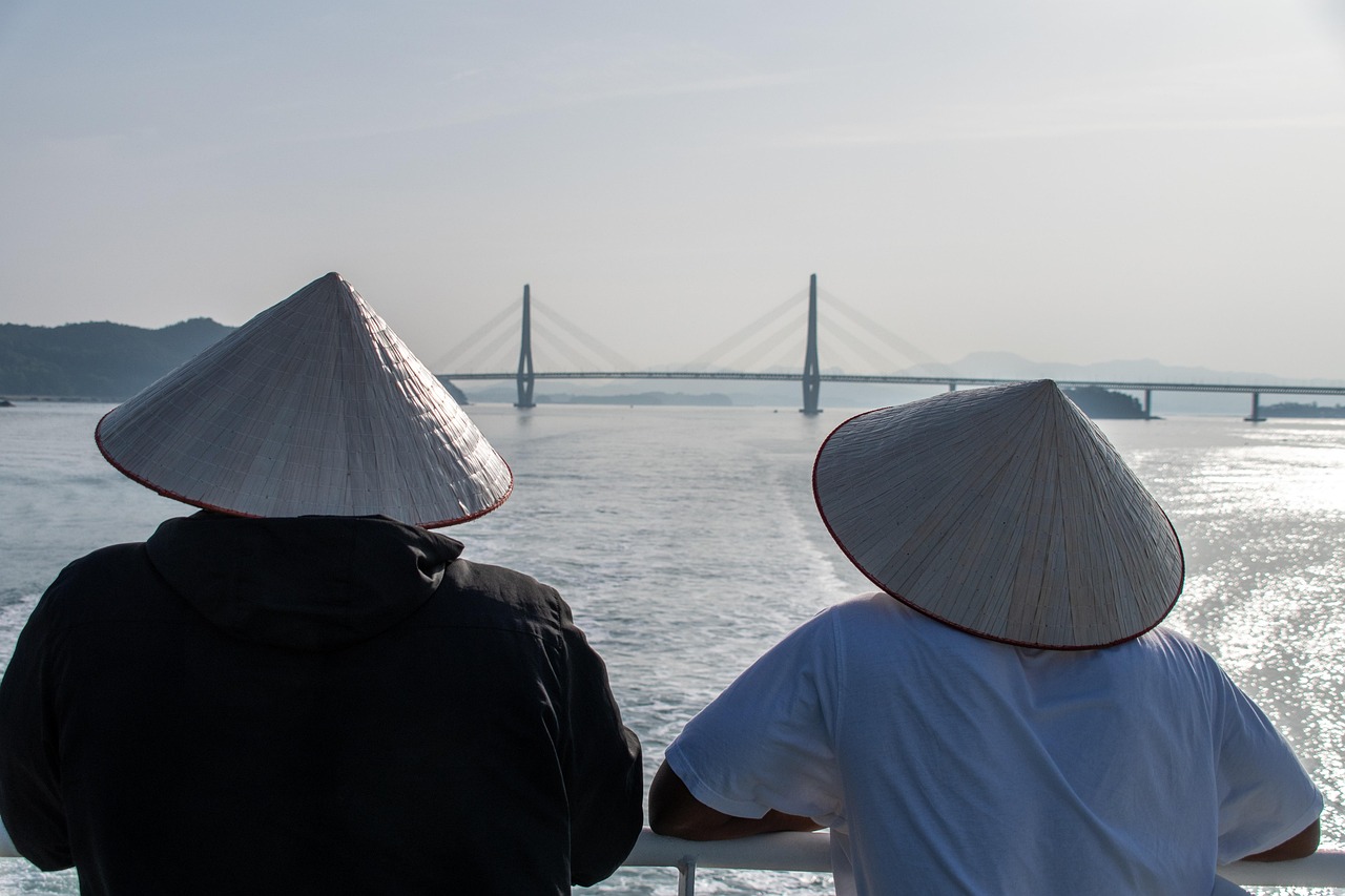 Bridge  Nature  Ship  Sea  Hats  People