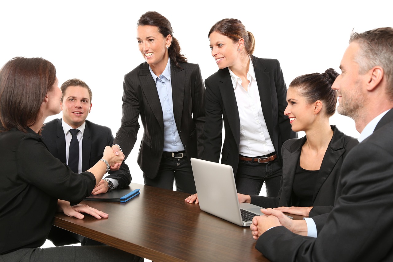 People  Business  Meeting  Business Meeting  Coworkers  Agreement  Men  Women  Professionals  Office  Employees  Suit  Work  Greeting  Boss  Computer  Group  Handshake  Desk  Team  Colleagues  Arrangement  People  Business  Business  Business  Business  B